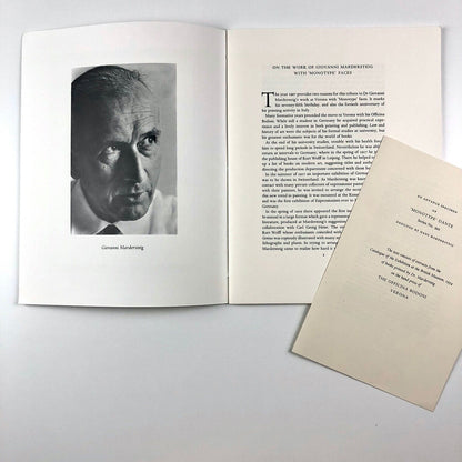 The Works of Giovanni Mardersteig with 'Monotype' Faces | Monotype imprint, 1967