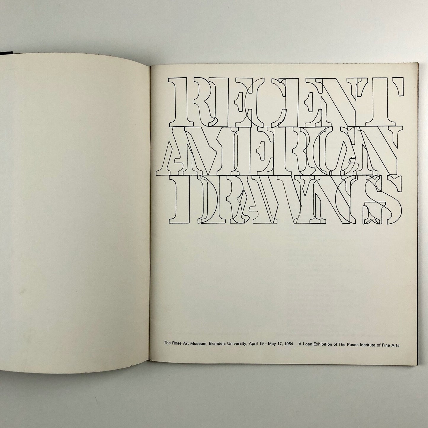 Recent American Drawings – Poses Institute of Fine Arts, Rose Art Museum 1964