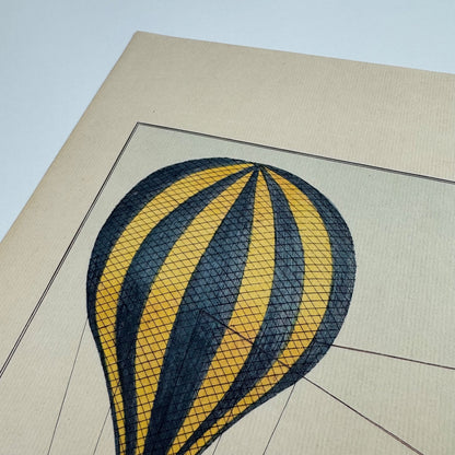 Coloured print of Neueste Erfindung linen Luftballon durch Adler zu regieren 1801 | Aerial Press, 1956