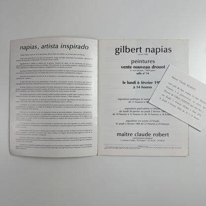 Gilbert Napias paintings. auction. Claude Robert Drouot 6 February 1984
