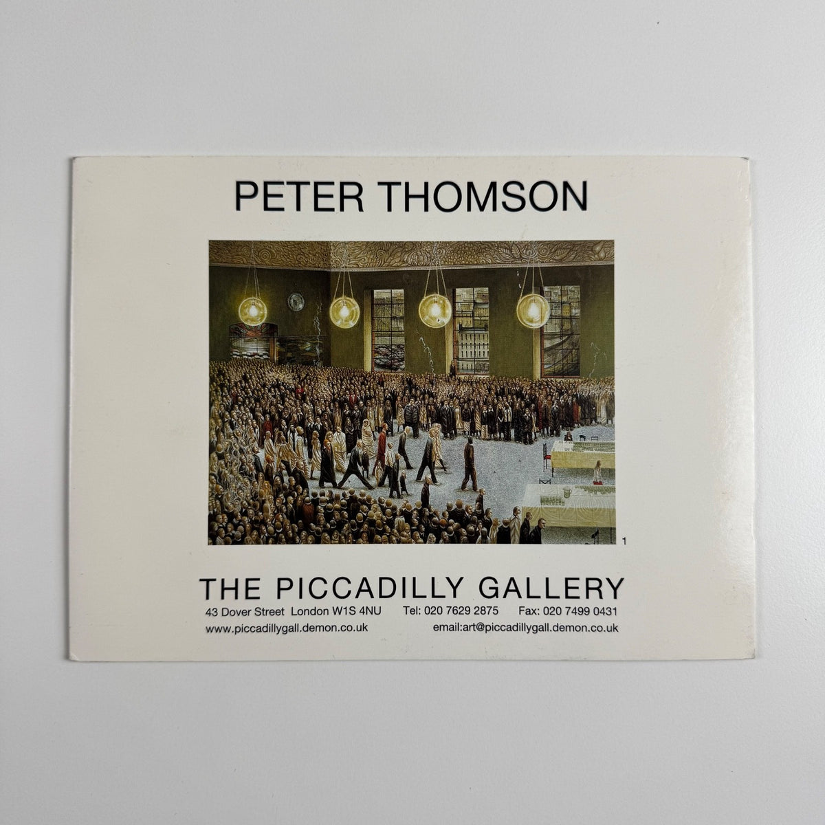 Folding card Peter Thomson | Piccadilly Gallery 2004