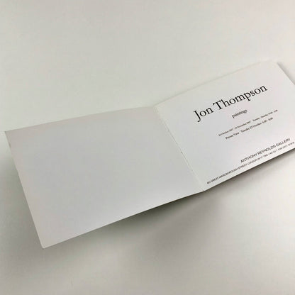 John Thompson paintings | Anthony Reynolds Gallery – folded exhibition card, 2007