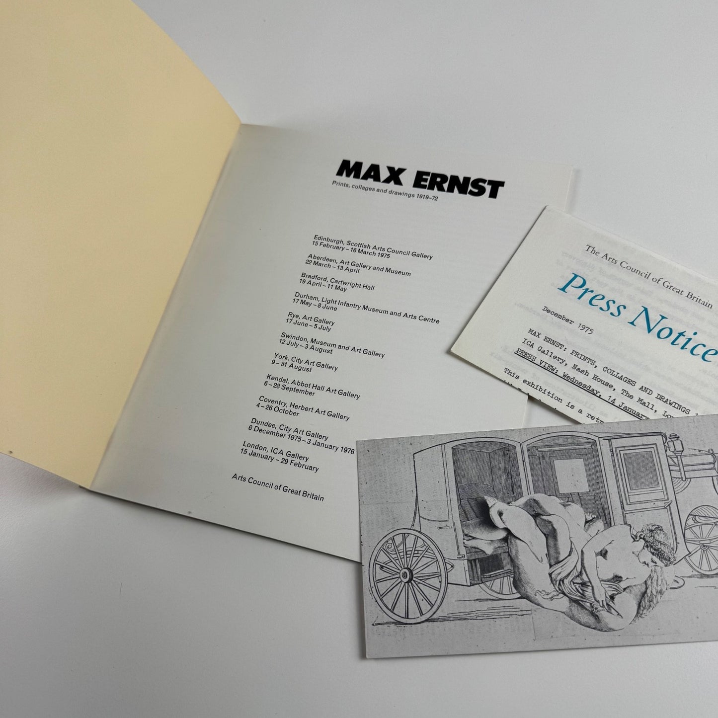Max Ernst. Prints, Collages and Drawings 1919-72 | Arts Council, ICA 1975