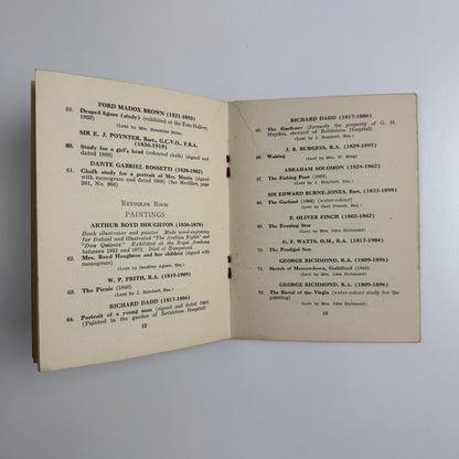 The Victorian Romantics. An exhibition of Paintings & Drawings | Leicester Galleries, June 1949