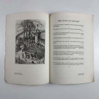 Prospectus for The Book of Days of Llewelyn Powys Golden Cockerel Press, 1937