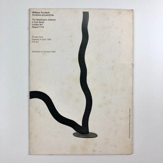 William Turnbull Sculpture and paintings | The Waddington Galleries 6-page card, 1967