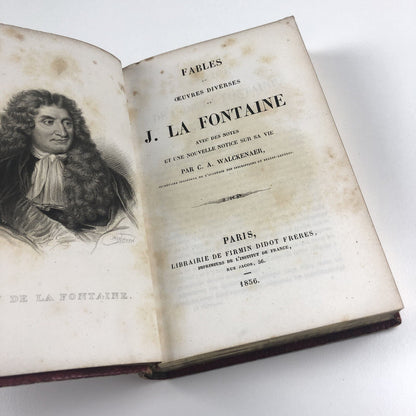 Fables et Oeuvres Diverses De J. La Fontaine: Avec Des Notes et Une Nouvelle Notice Sur Sa Vie par CA Walclemaer | Librairie De Firmin Didot Freres, 1856 | C.H. Schneider