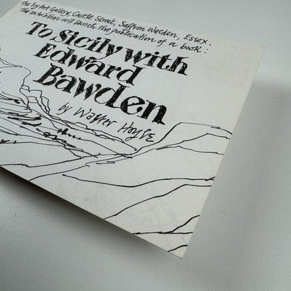 Private view invite the launch of To Sicily with Edward Bawden | Fry Art Gallery, 1998