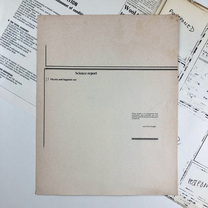 Artist Placement Group inn70 Hayward Gallery catalogue – December, 1971