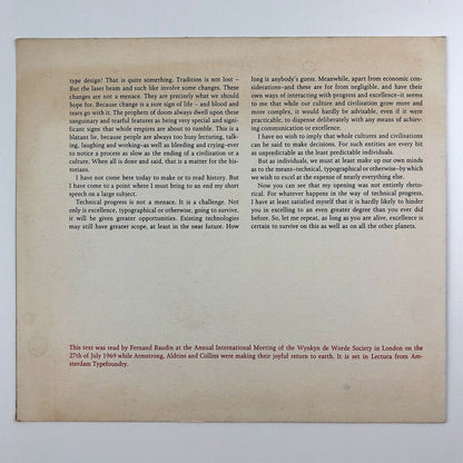 Can excellence survive technical progress? Fernand Baudin | Wynkyn de Worde, 1969