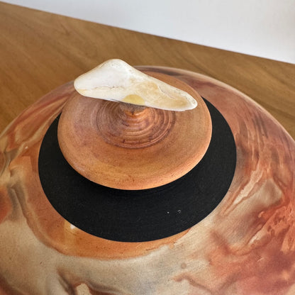Ardine Spitters ceramic lidded vessel signed on the base 'Ardine'
