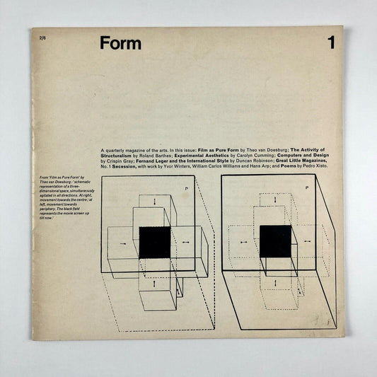 Form No. 1, summer 1966, Philip Steadman, Stephen Bann, Mike Weaver eds.
