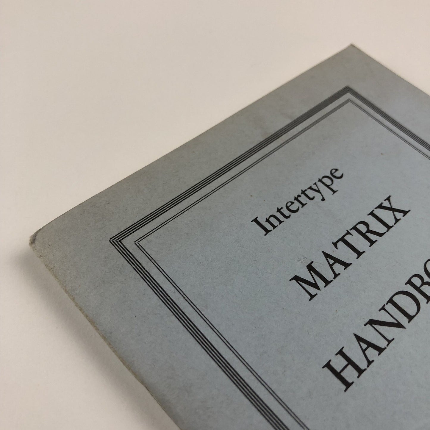 Harris-Intertype Matrix staff Handbook, undated