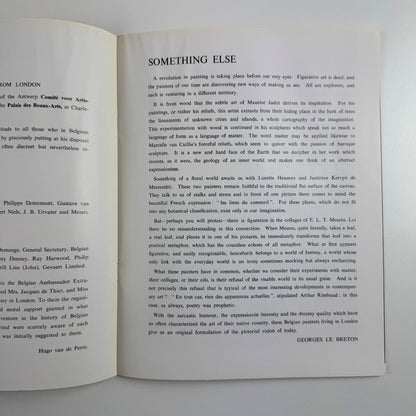 Five Belgian Painters from London | Maurice Jadot, Lucette Heureux, J. Kelvin de Meerendré, Marcelle van Caillie, E.L.T. Mesens | Grabowski Gallery 1961