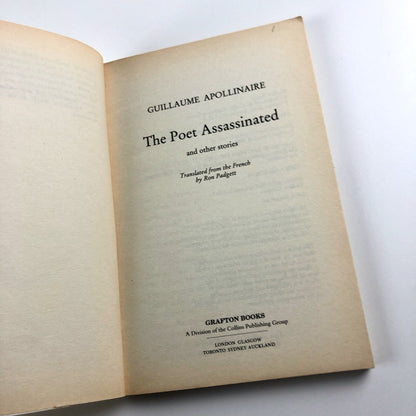 Apollinaire – The Poet Assassinated and other stories | Grafton Books, 1988