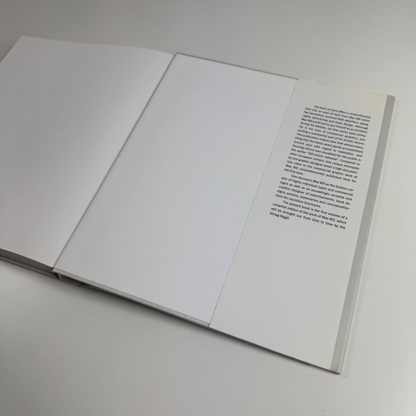 Max Bill. Typography, advertising, book design | Niggli, 1999 hardback