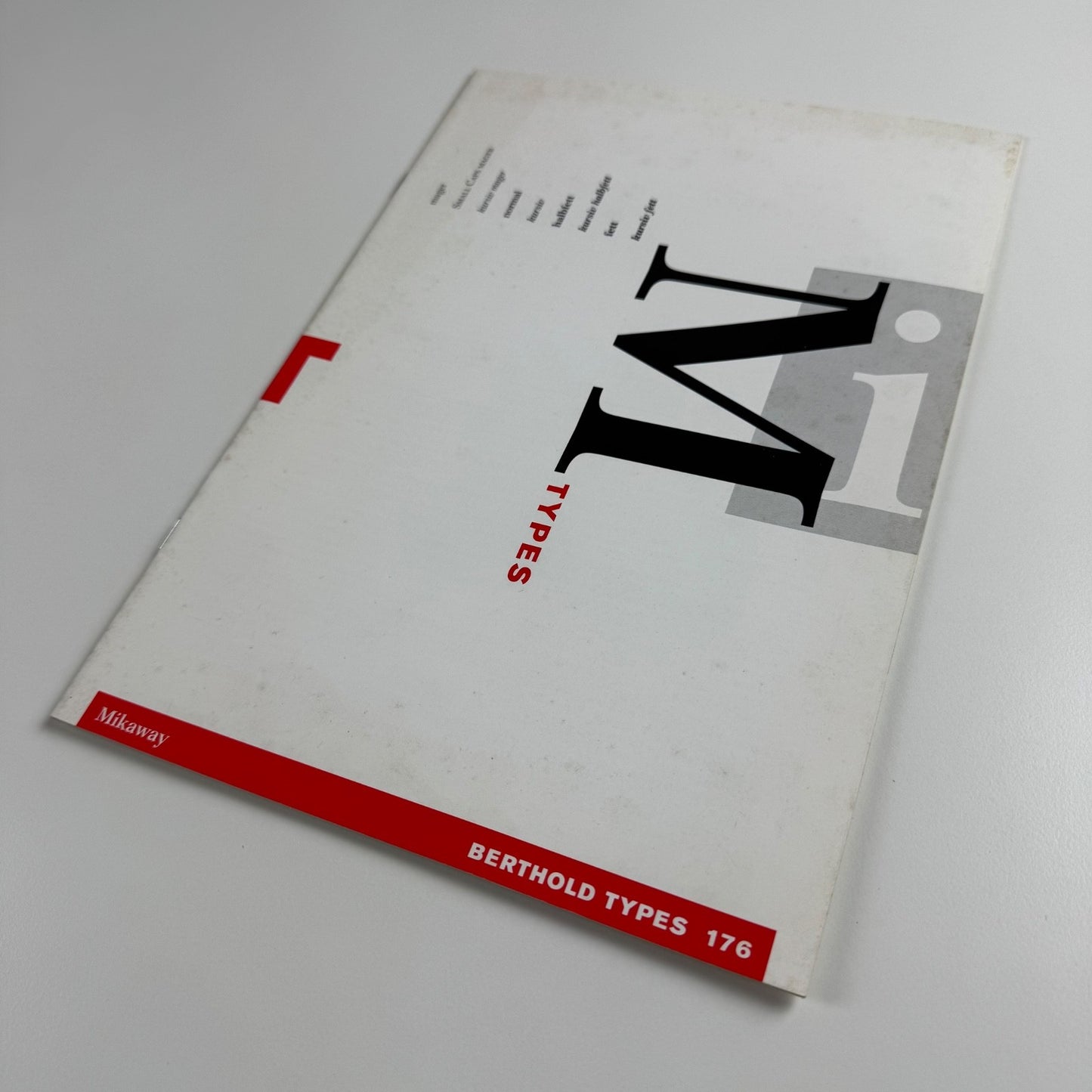 Type specimen booklet for Mikaway | Berthold Types 176, undated