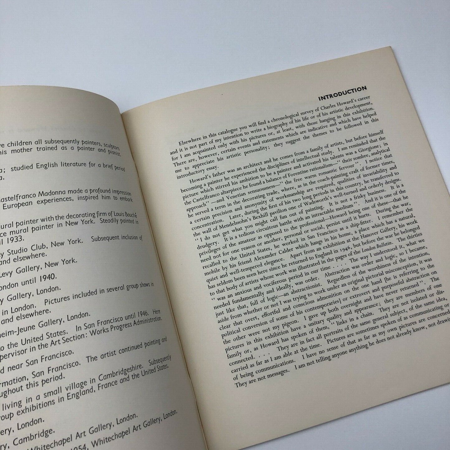 Charles Howard Paintings and drawings | Whitechapel Art Gallery, 1956 | introduction by Basil Taylor