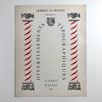 Deberny et Peignot Divertissements Typographiques | Type specimen sheet