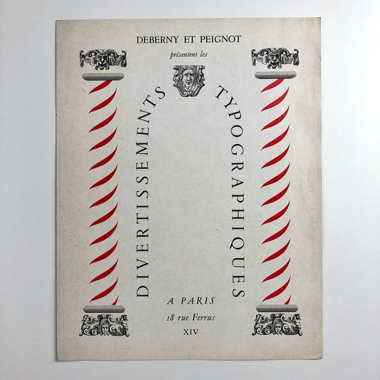 Deberny et Peignot Divertissements Typographiques | Type specimen sheet