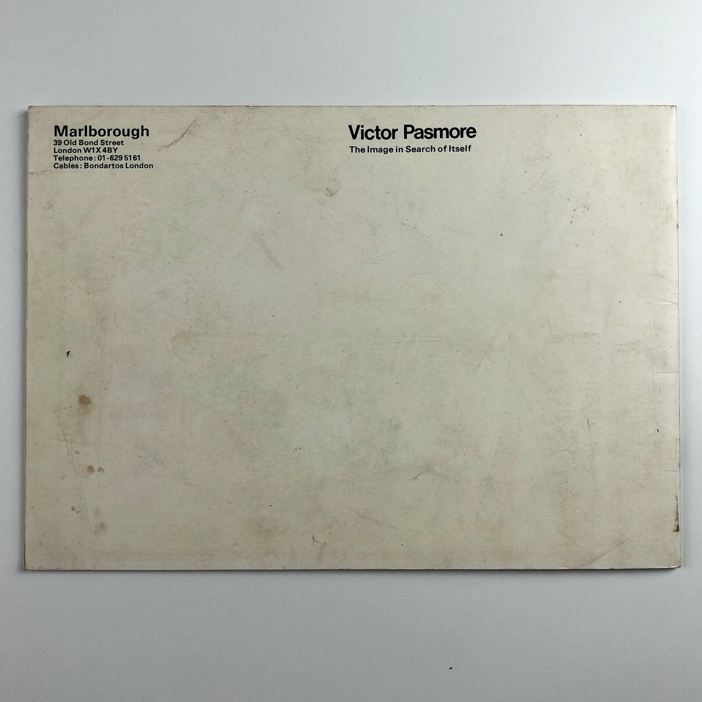 Victor Pasmore: The Image in Search of Itself | Marlborough catalogue, 1972