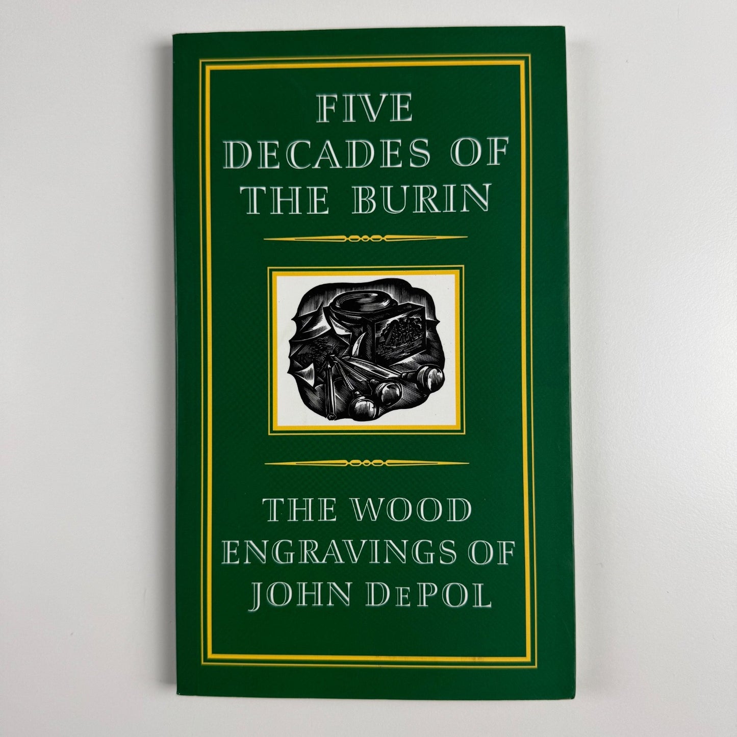 Five Decades of the Burin The Wood Engravings of John DePol | David R. Godine, 2004 | bookplate for Simon Brett