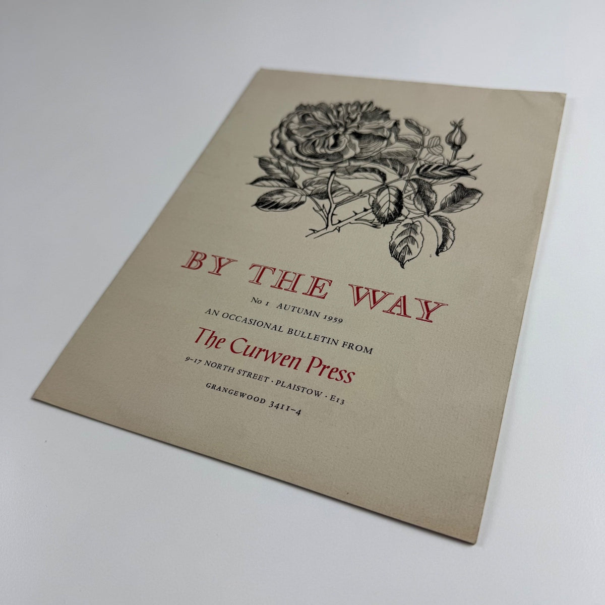 By the Way. No. 1 Autumn 1959. An occasional bulletin from The Curwen Press