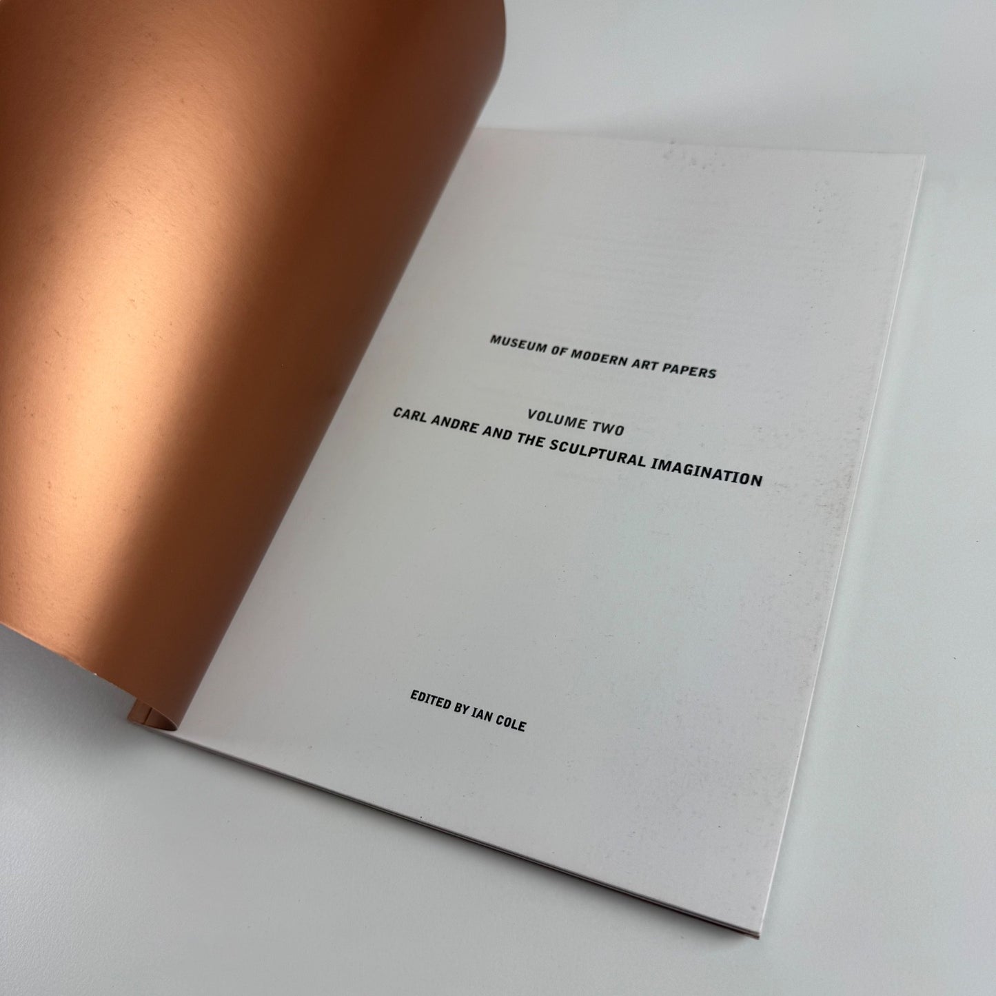 Carl Andre and the sculptural imagination Museum of Modern Art Papers 2, 1996