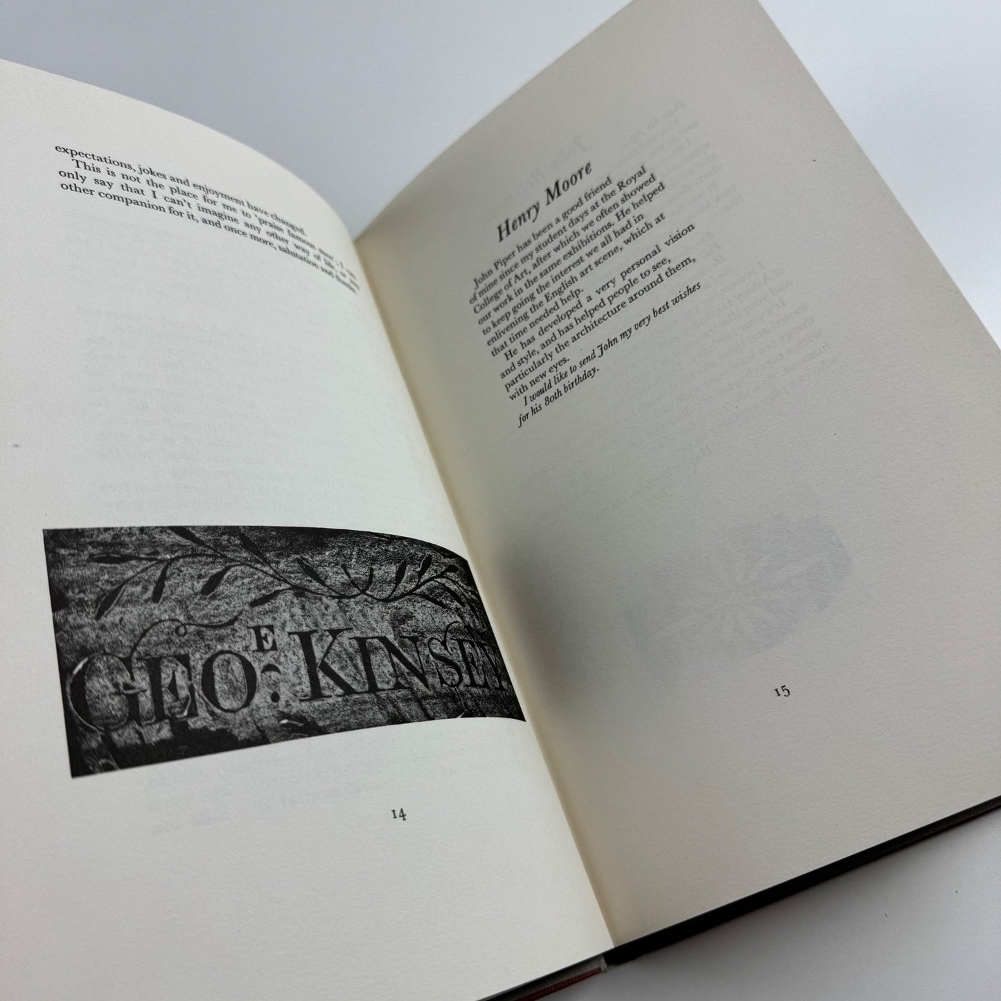 John Piper on his 80th birthday The Stourton Press 1983 limited edition of 900