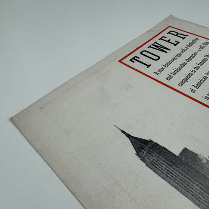 Tower – type specimen sheet for American Type Founders ATF | Undated, presumed 1930s