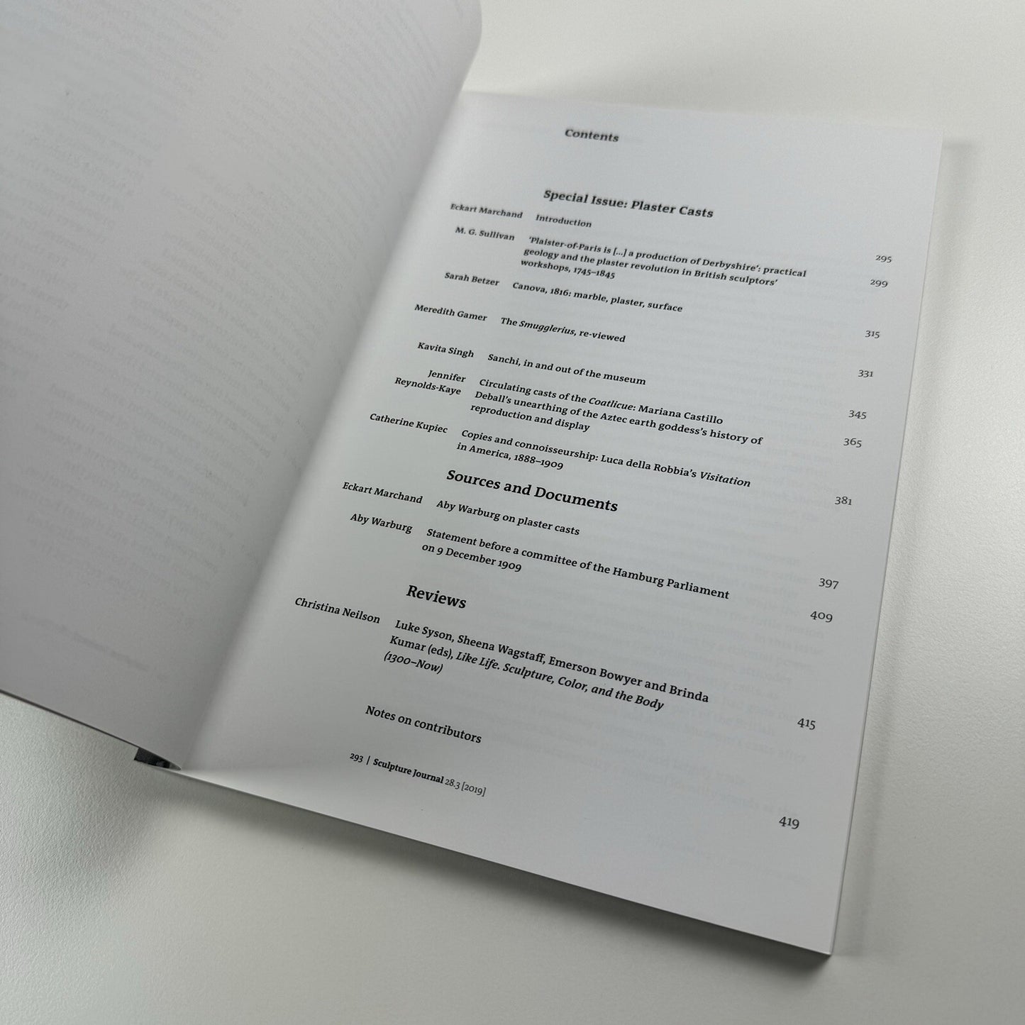 Sculpture Journal | Vol 28.3 2019 | Liverpool University Press and The Public Monuments and Sculpture Association | Plaster casts