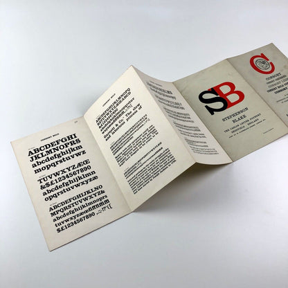 Consort | 8-page concertina-fold type specimen | Stephenson Blake, undated