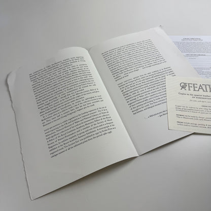 Leaflet for 'Of a Feather' by Colin See-Paynton | Gwasg Gregynog, 2008