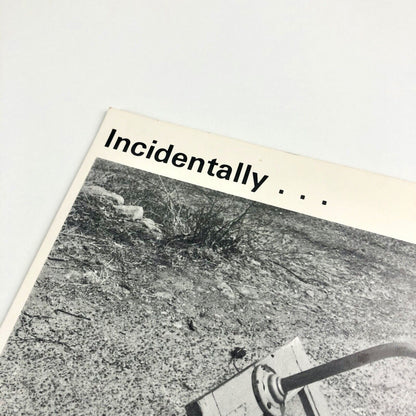 Folding card for Incidentally... The Winchester Gallery, 1986 | Selected by Sue Arrowsmith. Text by Michael Archer |