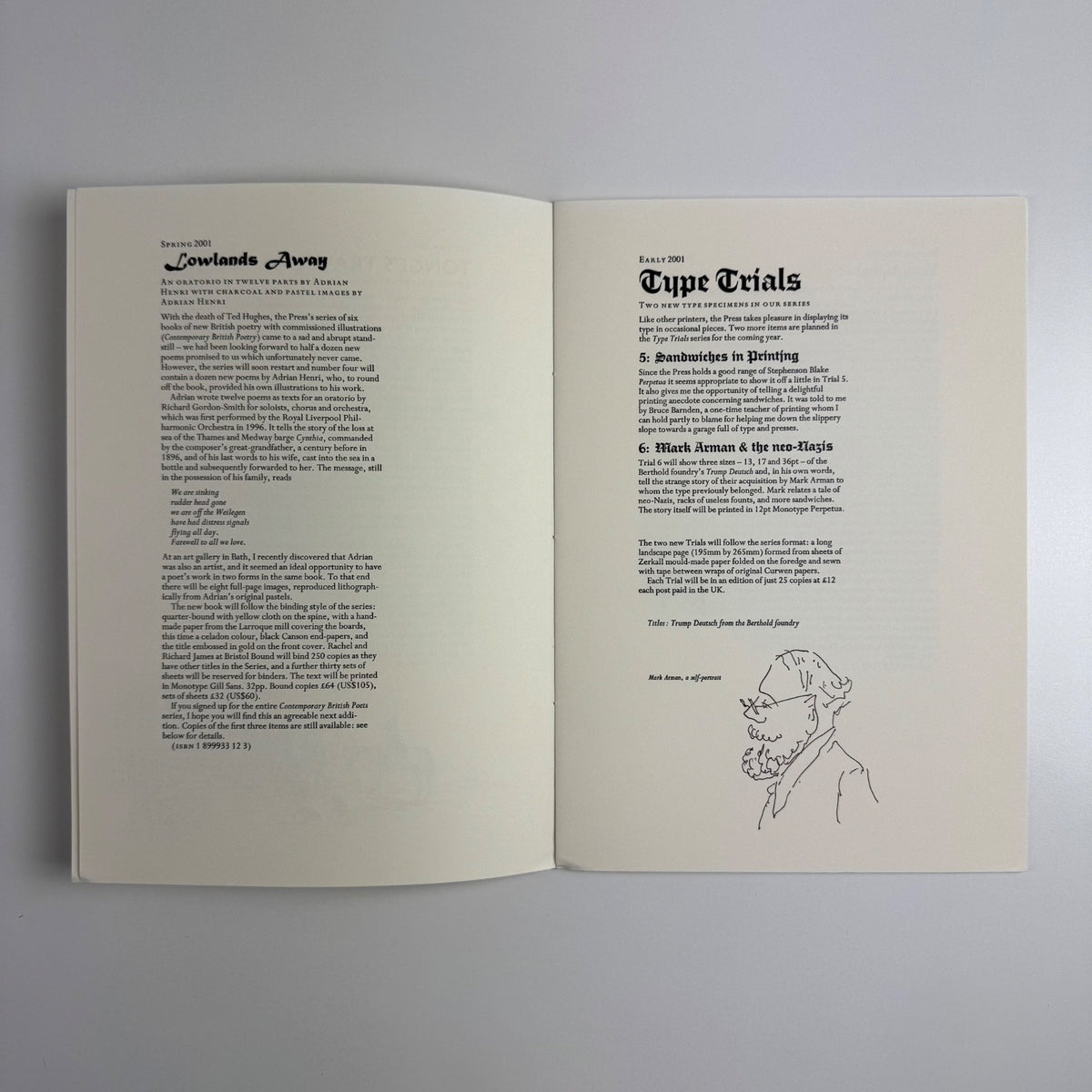 Some plans… no promises. Books on the horizon from The Old School Press 2001