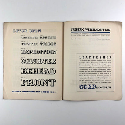 Beton Series by Heinrich Jost | Wesselhoeft/Soldans type specimen booklet