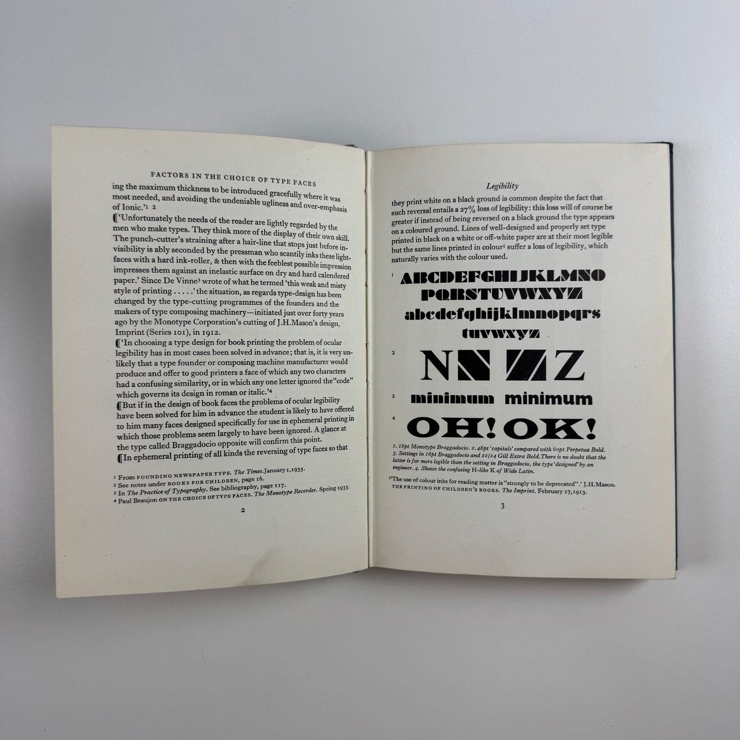 Factors in the Choice of Type Faces by Geoffrey Dowding | Wace & Co 1957