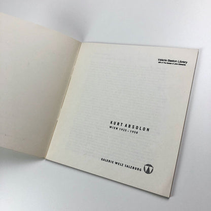 Kurt Absolon Wien 1925-1958 | Galerie Welz Salsburg exhibition catalogue, 1968
