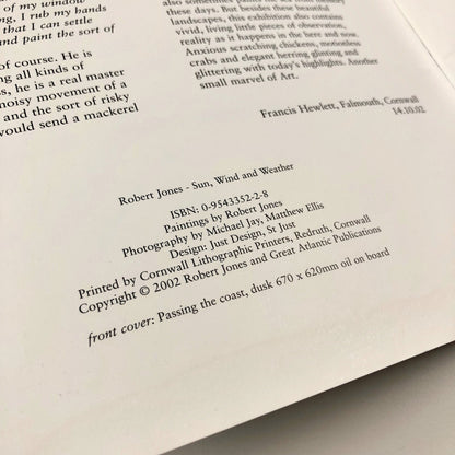 Robert Jones – Sun, Wind and Weather | Foreword by Frances Hewlett, 2002