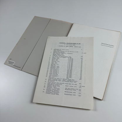 Edward Pond Associates folder of work & exhibition Blackheath School of Art 1990