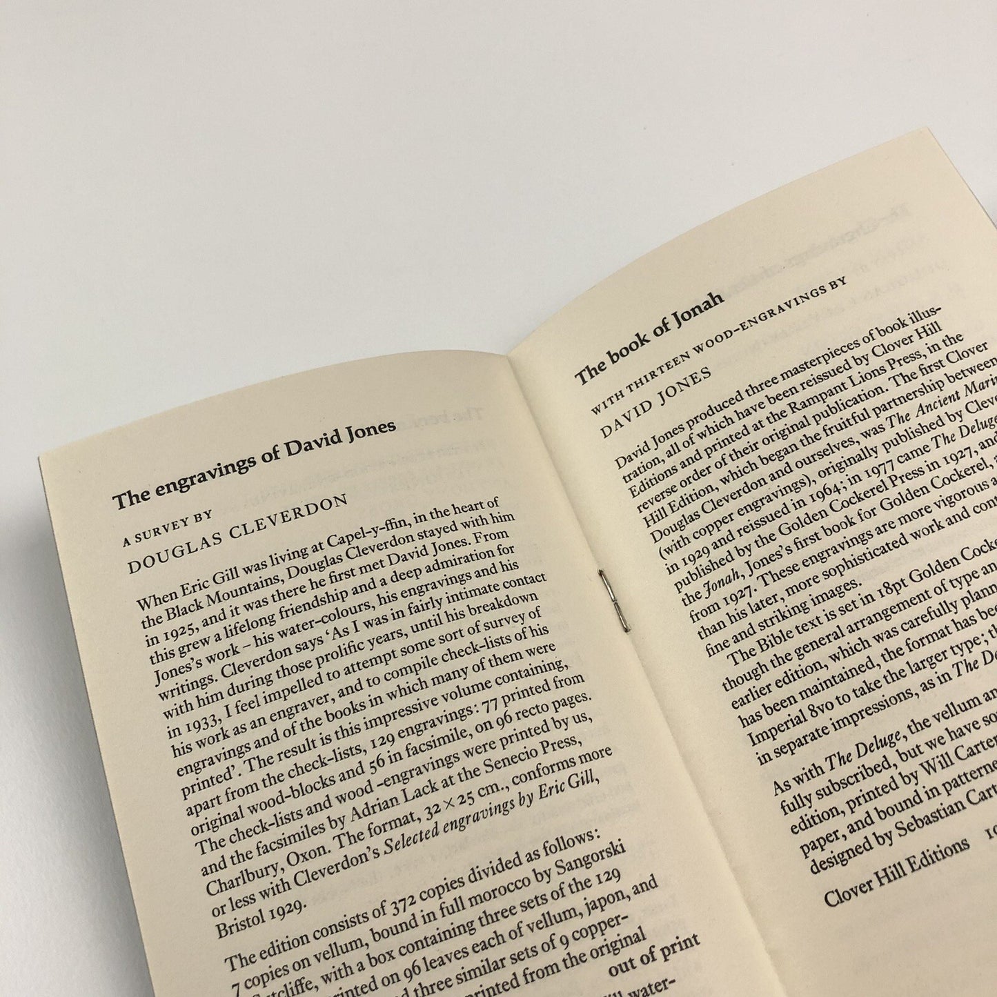Rampant Lions Press Books designed and printed by Will and Sebastian Carter, 1984
