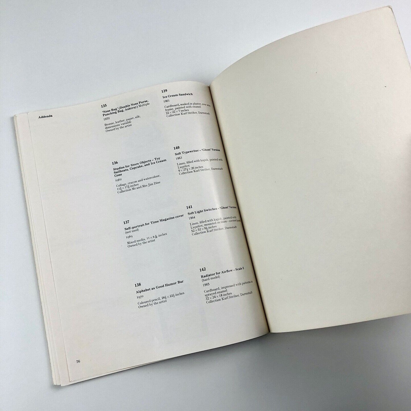 Claes Oldenburg – exhibition catalogue booklet | Tate Gallery, 1970