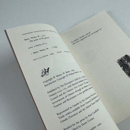 The point of the graver by Wesley W. Bates | The Porcupine’s Quill, 1994 second printing