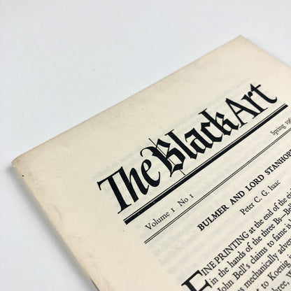 The Black Art vol 1 no 1 1962 | Bulmer and Lord Stanhope by Peter Isaac
