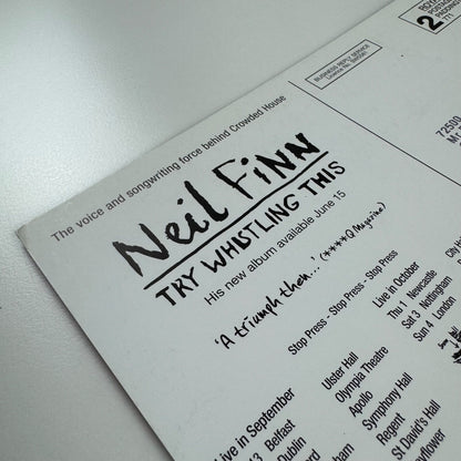 Two promotional cards for musician Neil Finn, undated