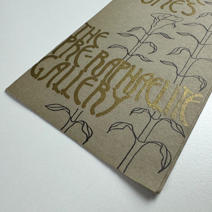 Leaflet for the exhibition Paintings by Sir Edward Burne-Jones | Pre-Raphaelite Gallery, Antique Hypermarket, London 1969