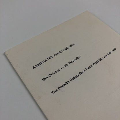 Folded card – The Penwith Society of Arts Associates Exhibition, 1966 St Ives