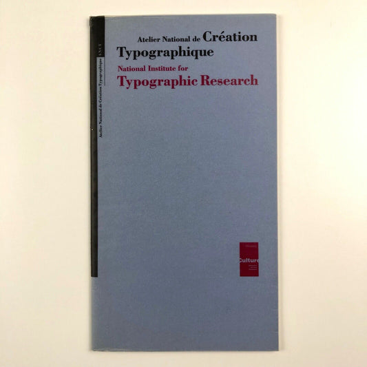 National Institute for Typographic Research (ANCT) | 1992 Georges Bonnin