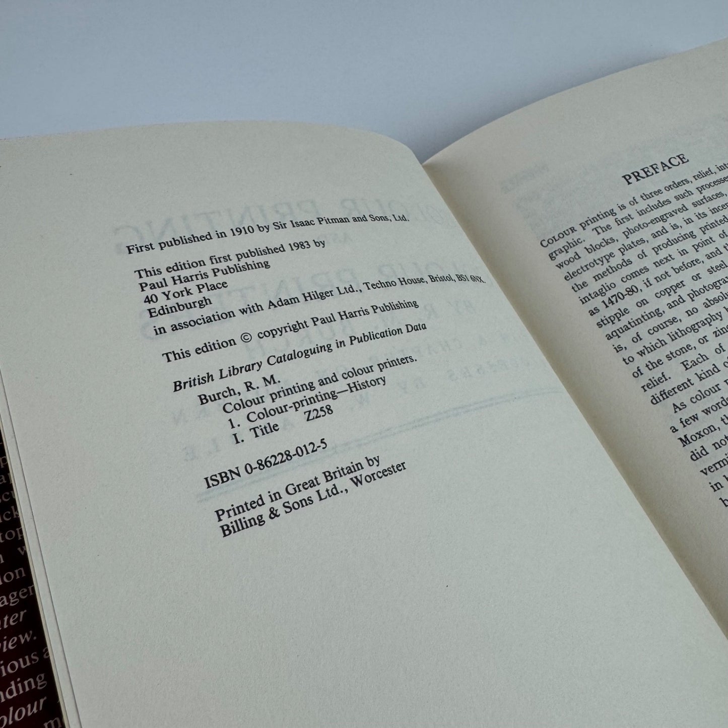 Colour Printing and Colour Printers by R.M. Burch | Paul Harris Publishing, 1983