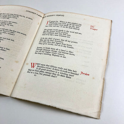 Prospectus leaflet – The Chiswick Quartos | Herbert’s Temple & Keat’s Poems | George Bell, 1904